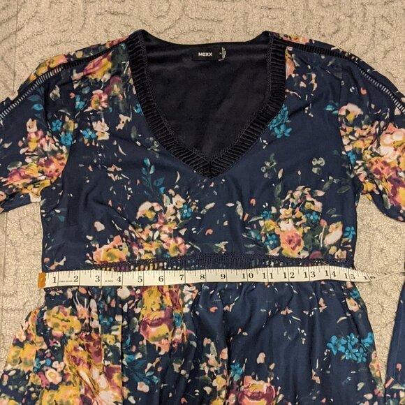 MEXX Blue floral boho dress size 2 @Y - Picture 10 of 12